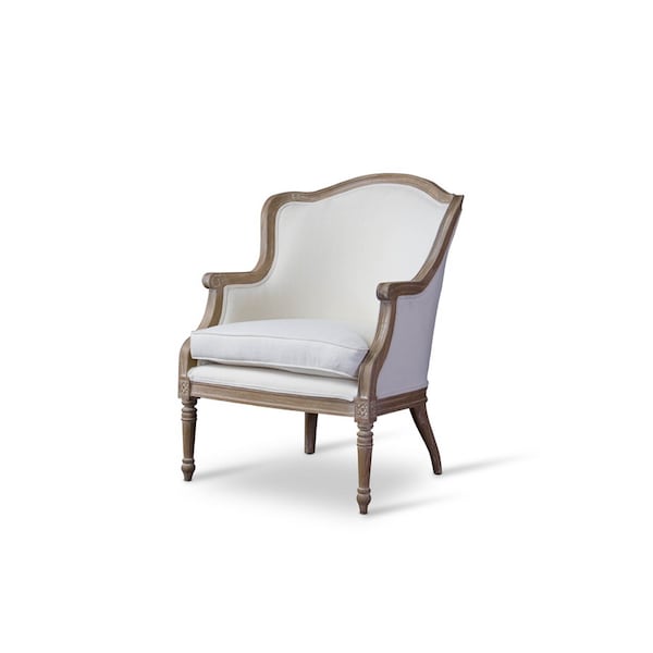 Baxton Studio Charlemagne Traditional French Accent Chair-Oak 107-5486 - main